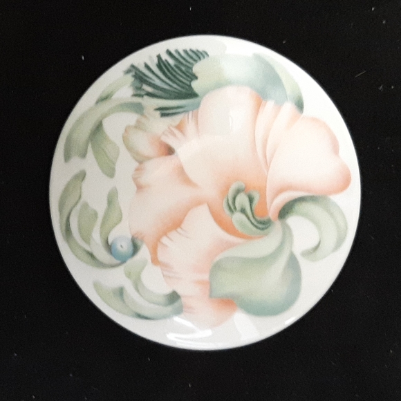 Limoges Handpainted Floral Porcelain Trinket Dish - Picture 5 of 9